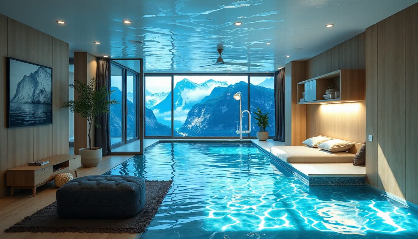 A secure home with pristine water, illuminating peace of mind and technological cleanup tools